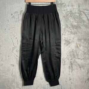 Cinq a Sept Giles Cupro Cropped‎ Cargo Joggers Luxe Utility Large Minimilast